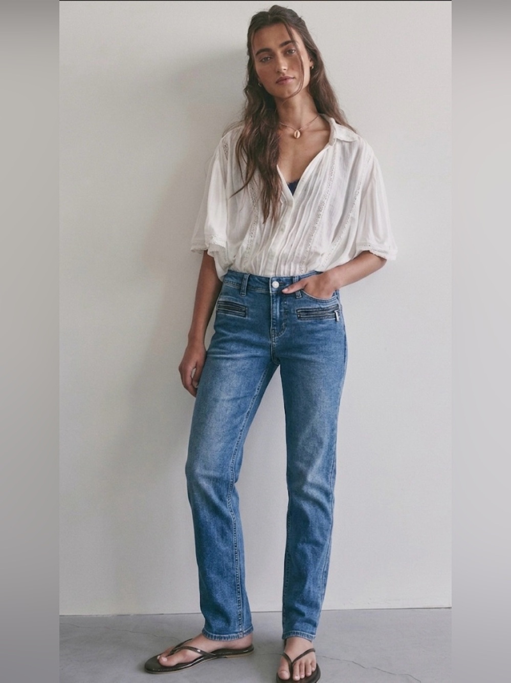 NWT Free People We The Free Baltic Blue Moto Skinny Jeans - Size 28